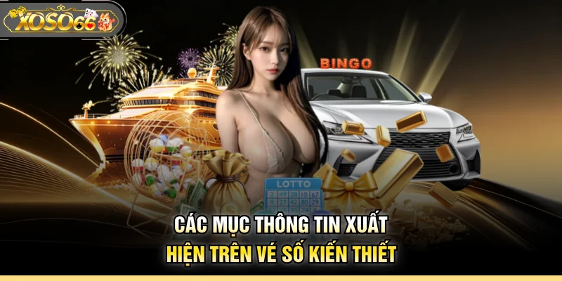 Các mục thông tin xuất hiện trên vé số kiến thiết