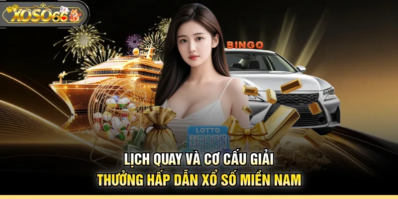 Lịch quay và cơ cấu giải thưởng hấp dẫn xổ số miền Nam